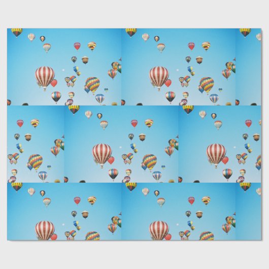 Heißluftballons Geschenkpapier (Flach)
