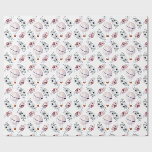 Heißluftballons Geschenkpapier (Flach)