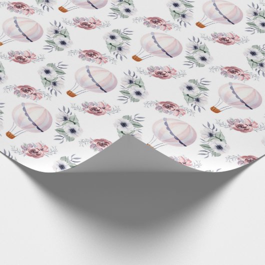 Heißluftballons Geschenkpapier (Ecke)