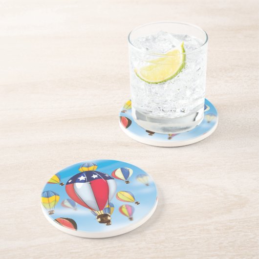 Heißluftballons Getränkeuntersetzer (Seite)