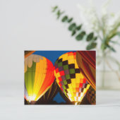Heißluftballons glühen postkarte (Stehend Vorderseite)