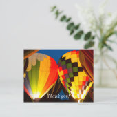 Heißluftballons glühen postkarte (Stehend Vorderseite)