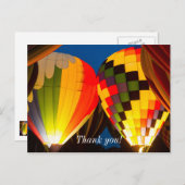 Heißluftballons glühen postkarte (Vorne/Hinten)