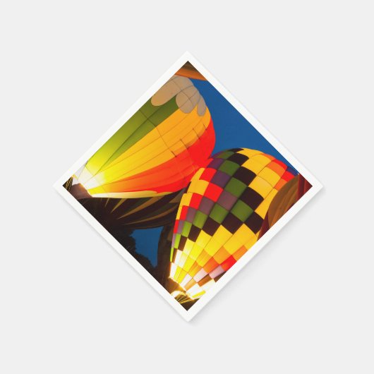 Heißluftballons glühen serviette (Ecke)