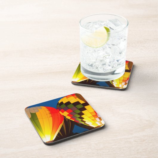 Heißluftballons glühen untersetzer (Rechte Seite)