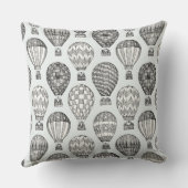 Heißluftballons I schwarz Kissen (Rückseite)