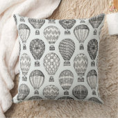 Heißluftballons I schwarz Kissen (Decke)