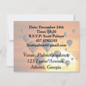 Heißluftballons im Flug Einladung (Rückseite)