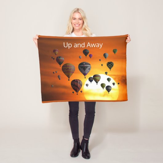 Heißluftballons im Flug Fleecedecke (Beispiel)