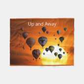 Heißluftballons im Flug Fleecedecke (Vorderseite (Horizontal))