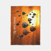 Heißluftballons im Flug Fleecedecke (Vorderseite)
