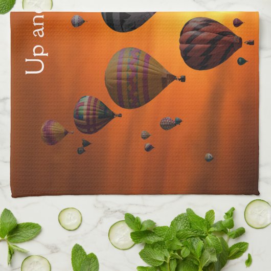Heißluftballons im Flug Geschirrtuch (Gefaltet)