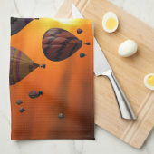 Heißluftballons im Flug Geschirrtuch (Viertel Falte)