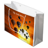 Heißluftballons im Flug Große Geschenktüte (Vorderseite Schrägansicht)