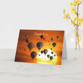 Heißluftballons im Flug Karte (Gelbe Blume)