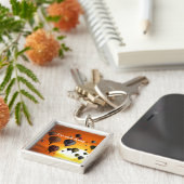 Heißluftballons im Flug Schlüsselanhänger (Seite)