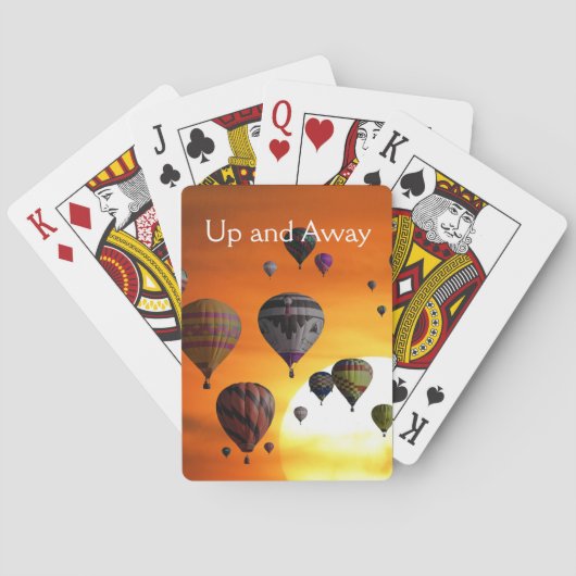 Heißluftballons im Flug Spielkarten (Rückseite)