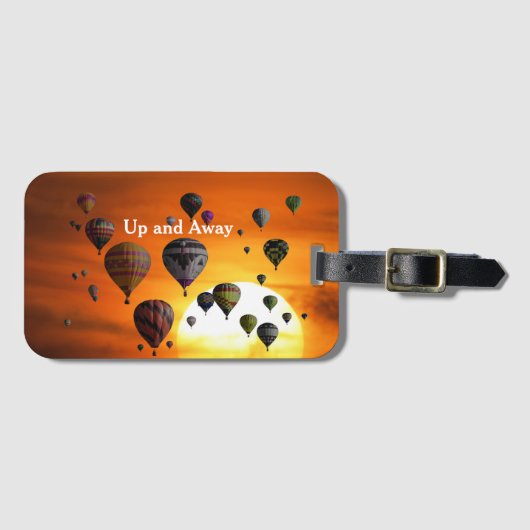 Heißluftballons im Fluggepäck Gepäckanhänger (Vorderseite (Horizontal))