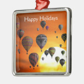 Heißluftballons im Flugmetallschmuck Ornament Aus Metall (Links)