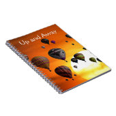 Heißluftballons im FlugNotebook Notizblock (Rechte Seite)