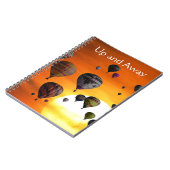 Heißluftballons im FlugNotebook Notizblock (Linke Seite)