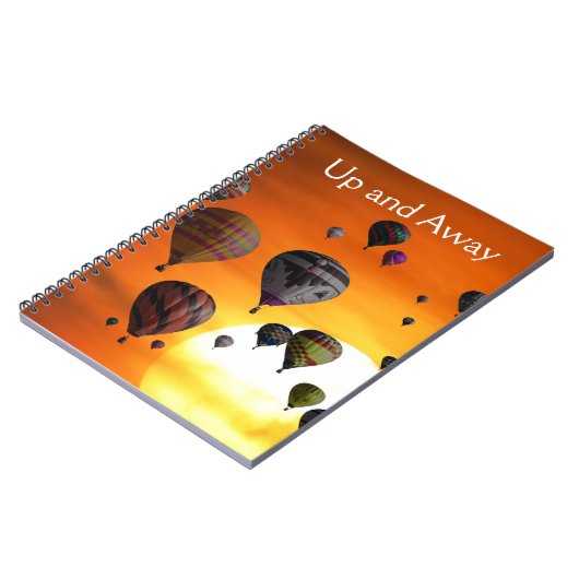 Heißluftballons im FlugNotebook Notizblock (Linke Seite)