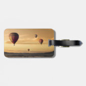 Heißluftballons im goldenen Himmel Gepäckanhänger (Rückseite horizontal)