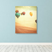 Heißluftballons im Himmel Leinwanddruck (Insitu (Holzboden))