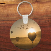 Heißluftballons im Himmel Schlüsselanhänger (Vorderseite)