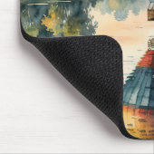 Heißluftballons im Lake Water Reflection Mousepad (Ecke)