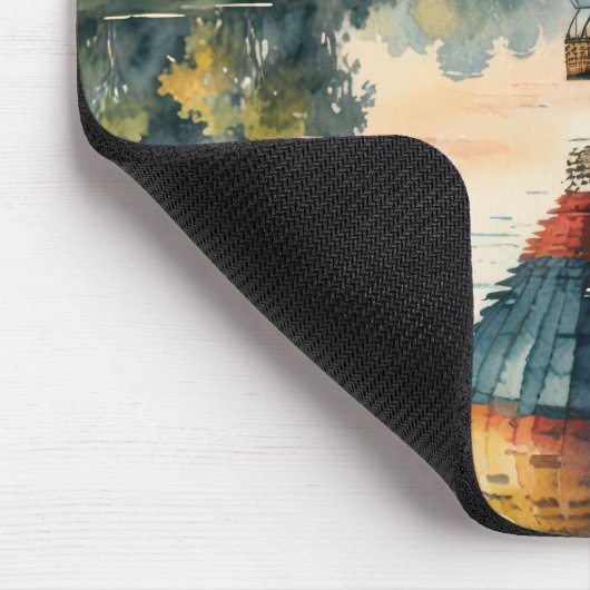 Heißluftballons im Lake Water Reflection Mousepad (Ecke)