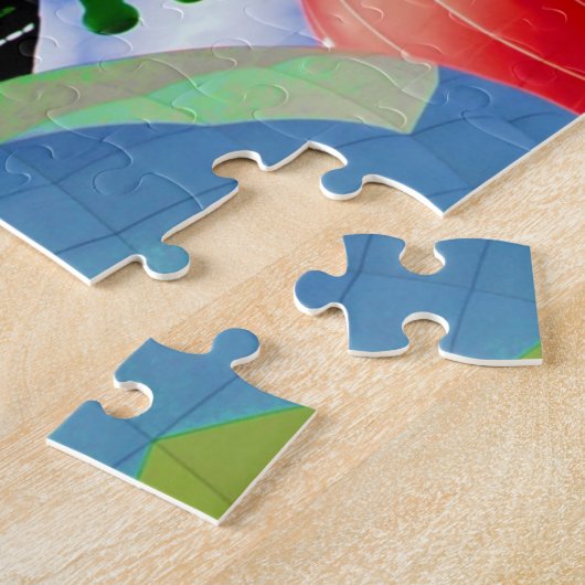 Heißluftballons im Wolkenpuzzle Puzzle (Seite)