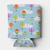 Heißluftballons in Cloudy Dotty Sky Dosenkühler (Rückseite)