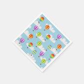 Heißluftballons in Cloudy Dotty Sky Serviette (Ecke)