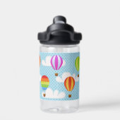 Heißluftballons in Cloudy Dotty Sky Trinkflasche (Rückseite)