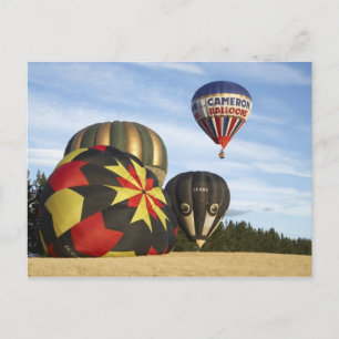 Heißluftballons in der Nähe von Wanaka, Südinsel, Postkarte