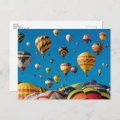 Heißluftballons in der Sky Postcard Postkarte (Vorne/Hinten)