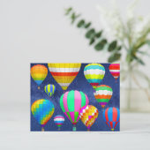 Heißluftballons in der Starry Night Postkarte (Stehend Vorderseite)