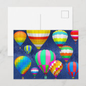 Heißluftballons in der Starry Night Postkarte (Vorne/Hinten)