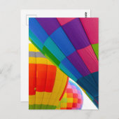 Heißluftballons in hellen Farben Postkarte (Vorne/Hinten)