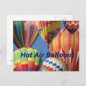 Heißluftballons in hellen Farben! Postkarte (Vorne/Hinten)