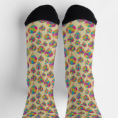 Heißluftballons in Regenbogenfarben Gemustert Socken (Oben)