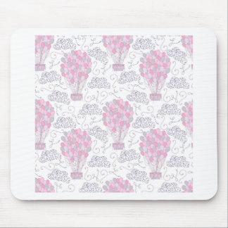 Heißluftballons in rosa Kinderzimmer-Kunst Mousepad