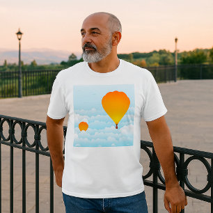 Heißluftballons in Wolken Ballonfahren T-Shirt