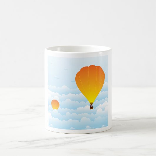 Heißluftballons in Wolken Kaffeetasse