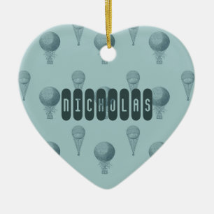 Heißluftballons Keramik Ornament