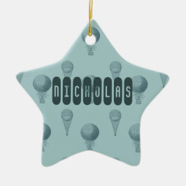 Heißluftballons Keramik Ornament