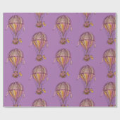 Heißluftballons Kunst Geschenkpapier (Flach)