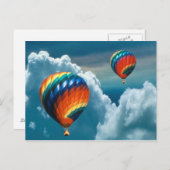 Heißluftballons mit dunkler Sky-Postkarte Postkarte (Vorne/Hinten)