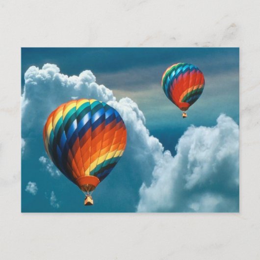 Heißluftballons mit dunkler Sky-Postkarte Postkarte (Vorderseite)